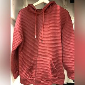 Unisex red/burgundy textured new sweatshirt